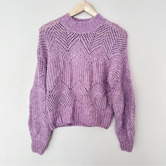 ASTR Lilac Serenity Mockneck Wool Sweater - Picture 3 of 11